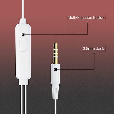 Zebronics Zeb-Calyx Wired in Ear Earphones with Mic Zebronics Zeb-Calyx Wired in Ear Earphones with Mic