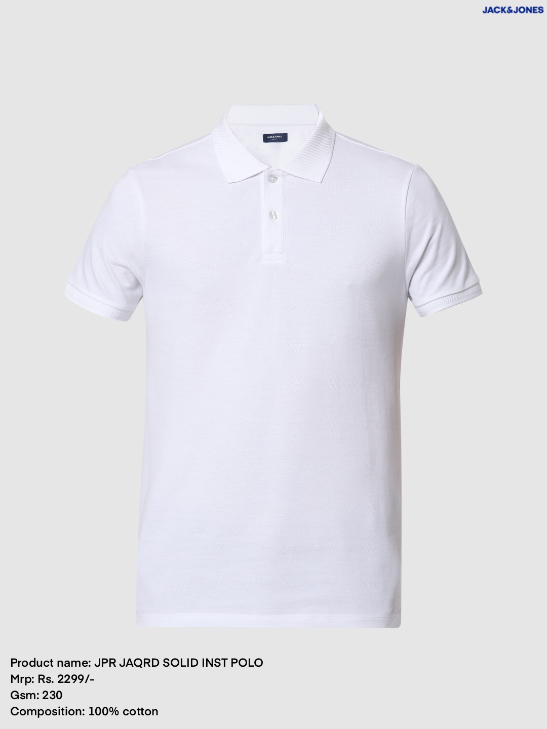 Jack & Jones Jacquard Polo T-Shirt Jack & Jones Jacquard Polo T-Shirt