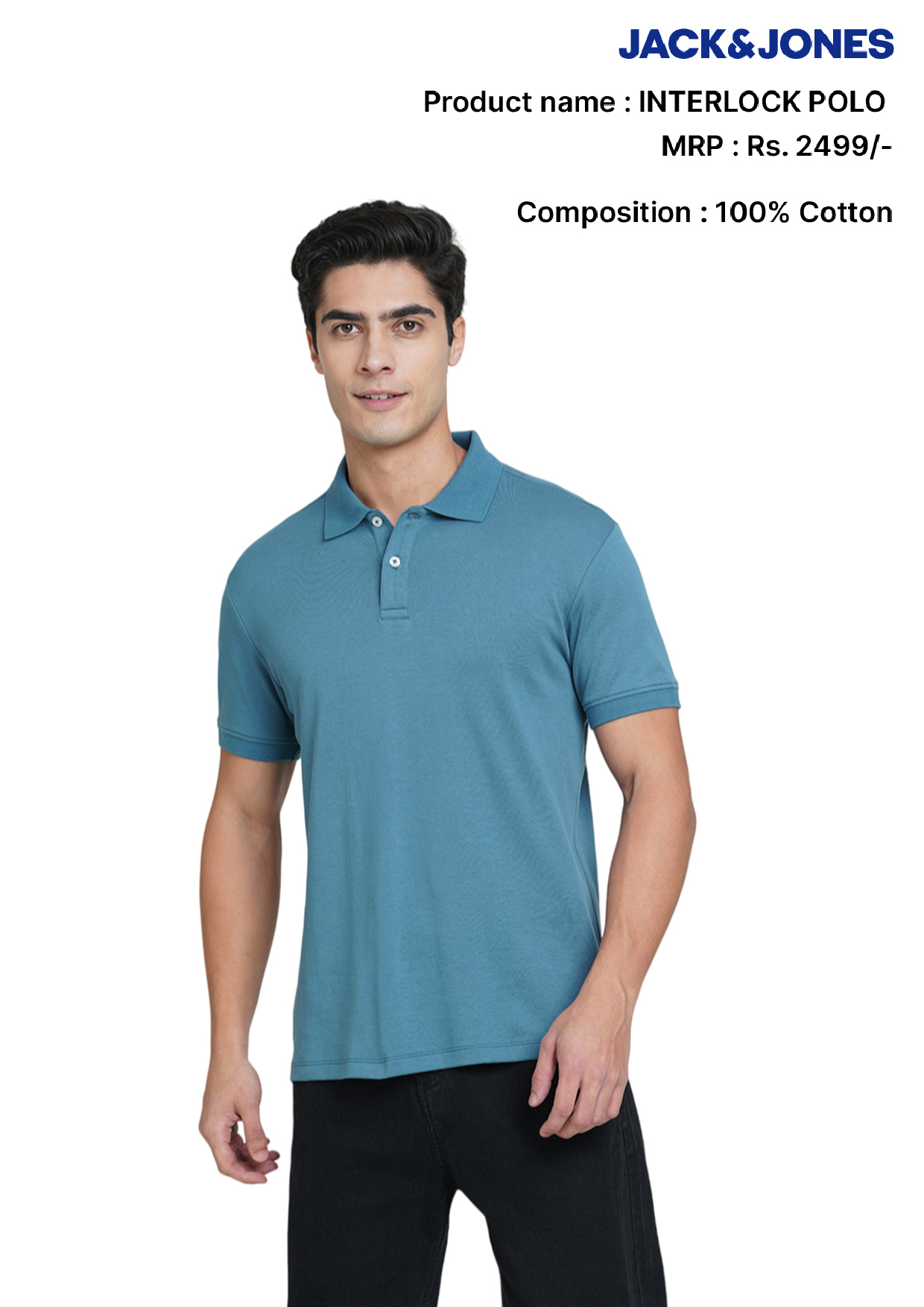 Jack & Jones Interlock Polo T- Shirt Jack & Jones Interlock Polo T- Shirt