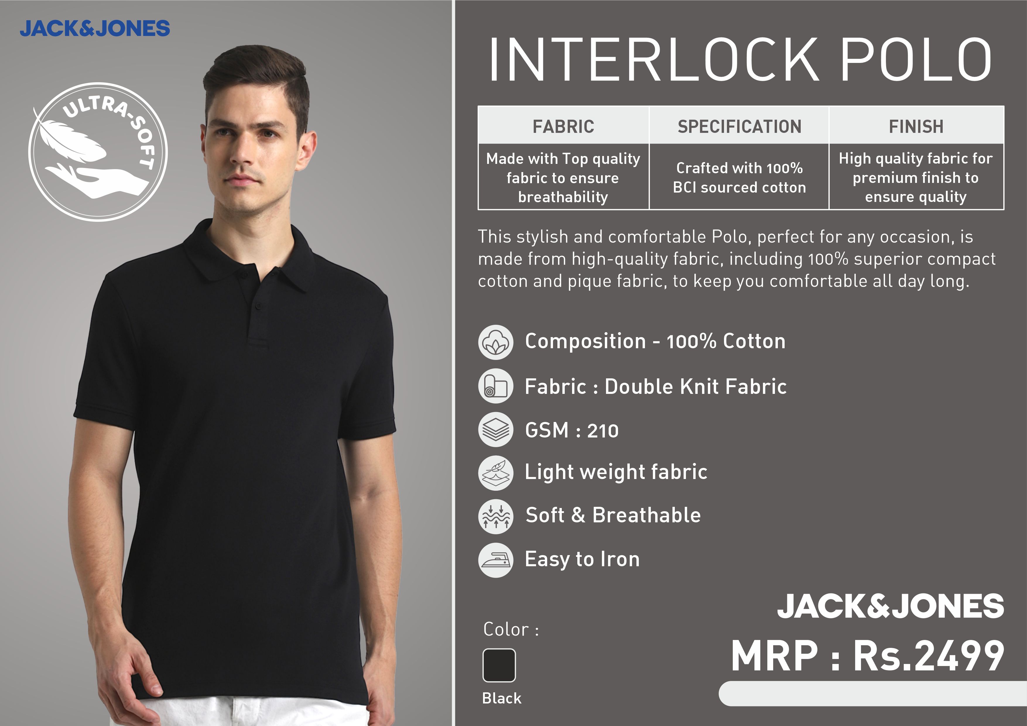 Jack & Jones Interlock Polo T- Shirt Jack & Jones Interlock Polo T- Shirt
