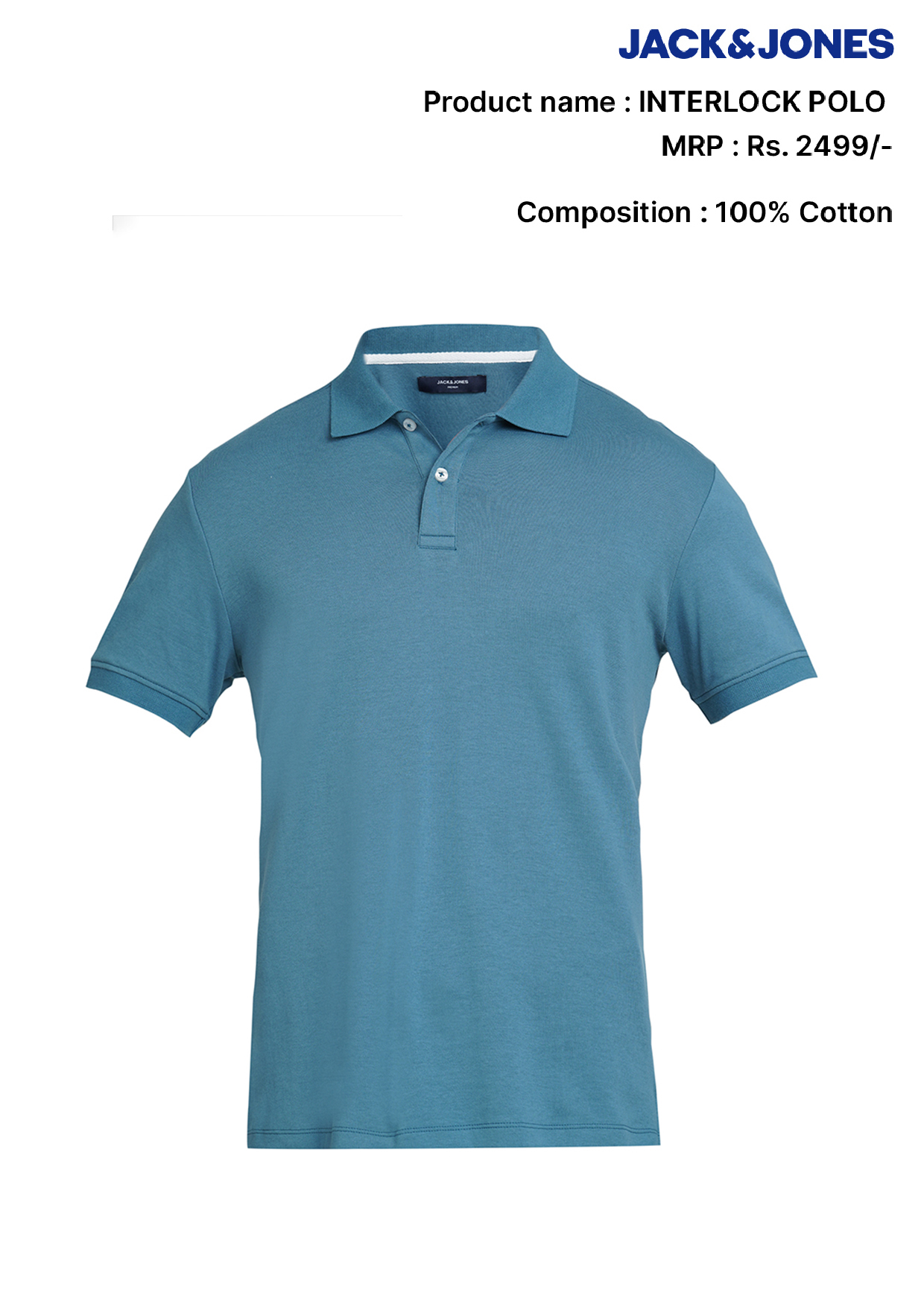 Jack & Jones Interlock Polo T- Shirt Jack & Jones Interlock Polo T- Shirt
