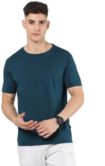 Rare Rabibit Round Neck T shirts Signature Navy Blue