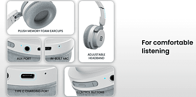 PORTRONICS MUFFS M2 WIRELESS HEADPHONE WITH MIC PORTRONICS MUFFS M2 WIRELESS HEADPHONE WITH MIC