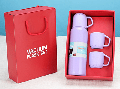 Vaccum flask with 2 cups