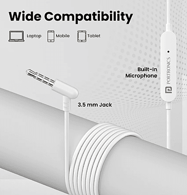 Portronics Conch 10 Wired Earphone Portronics Conch 10 Wired Earphone