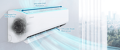 Samsung Convertible 5in1 Inverter Split AC AR18CY3ZAPG, 5.00kW (1.5T) 3 Star Samsung Convertible 5in1 Inverter Split AC AR18CY3ZAPG, 5.00kW (1.5T) 3 Star