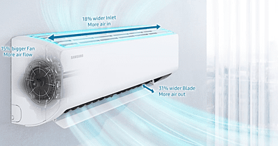 Samsung Convertible 5in1 Inverter Split AC AR24CY3ZAGD, 6.00kW (2.0T) 3 Star Samsung Convertible 5in1 Inverter Split AC AR24CY3ZAGD, 6.00kW (2.0T) 3 Star