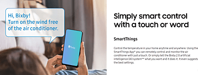 Samsung WindFree Inverter Split AR18CY5ANWK, 5.00kW (1.5T) 5 Star Samsung WindFree Inverter Split AR18CY5ANWK, 5.00kW (1.5T) 5 Star