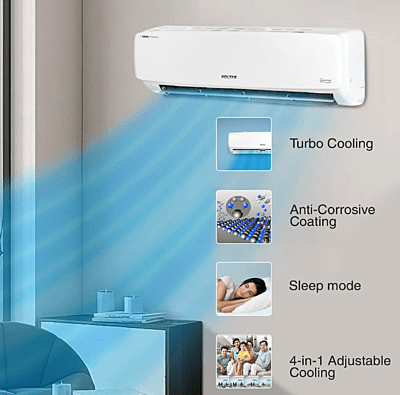 Voltas 1 Ton 4 Star, Inverter Split AC Vectra Elegant Voltas 1 Ton 4 Star, Inverter Split AC Vectra Elegant