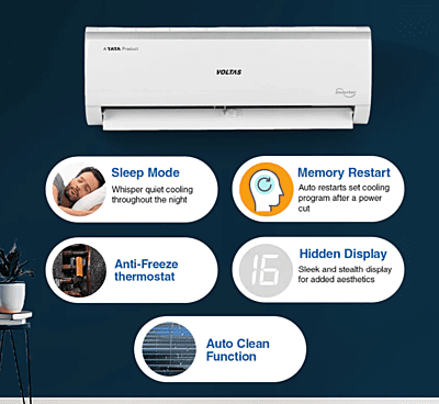 Voltas Adjustable Inverter Split AC, 2 Ton, 3 Star - 243V Vectra Elite Voltas Adjustable Inverter Split AC, 2 Ton, 3 Star - 243V Vectra Elite