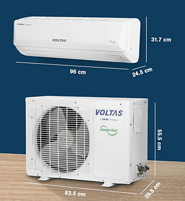 Voltas SmartAir Inverter Split AC, 2 Ton 3 Star - 243V Vertis Emerald Voltas SmartAir Inverter Split AC, 2 Ton 3 Star - 243V Vertis Emerald