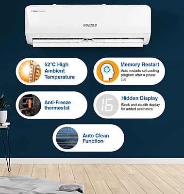 Voltas SmartAir Inverter Split AC, 2 Ton 3 Star - 243V Vertis Emerald Voltas SmartAir Inverter Split AC, 2 Ton 3 Star - 243V Vertis Emerald