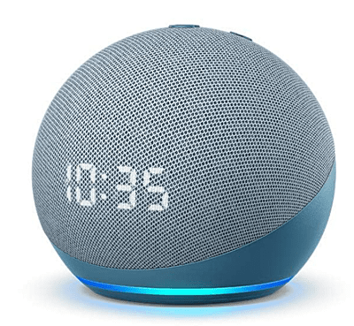 Echo Dot (4th Gen, 2020 release) with clock | Smart speaker with powerful bass, LED display and Alexa (Blue) Echo Dot (4th Gen, 2020 release) with clock | Smart speaker with powerful bass, LED display and Alexa (Blue)