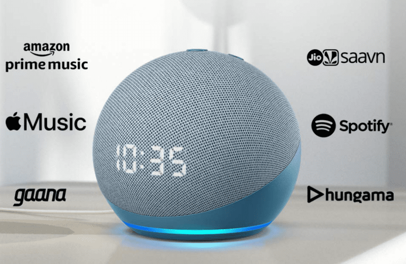 Echo Dot (4th Gen, 2020 release) with clock | Smart speaker with powerful bass, LED display and Alexa (Blue) Echo Dot (4th Gen, 2020 release) with clock | Smart speaker with powerful bass, LED display and Alexa (Blue)