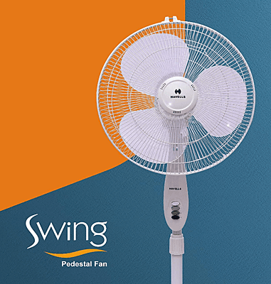 Havells Swing 400mm Pedestal Fan (White) Havells Swing 400mm Pedestal Fan (White)
