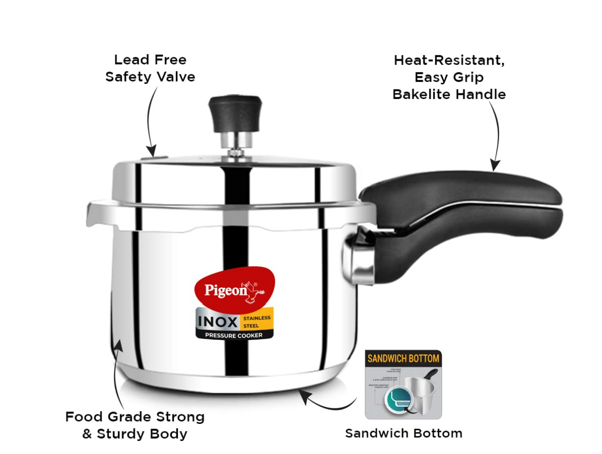 Pigeon Steel JADE Flat Bottom Tope -3600ml Pigeon Steel JADE Flat Bottom Tope -3600ml