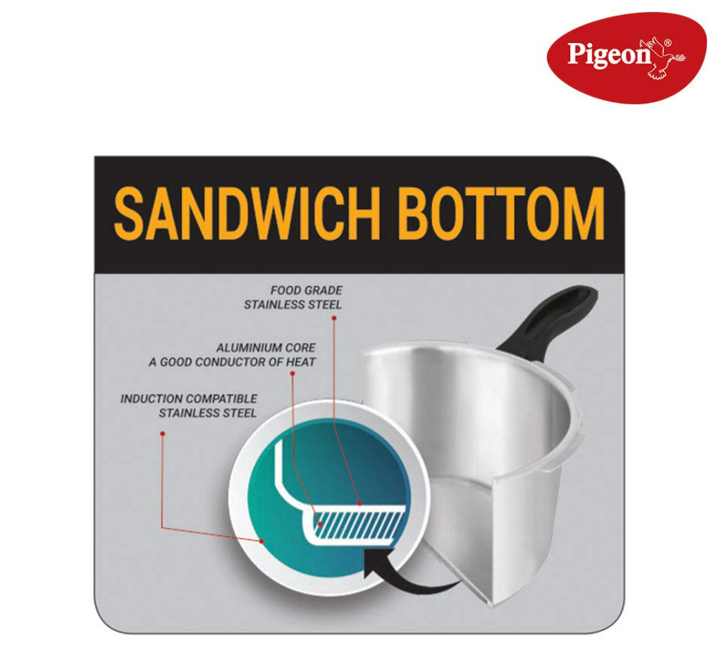 Pigeon Steel JADE Flat Bottom Tope -1750ml Pigeon Steel JADE Flat Bottom Tope -1750ml