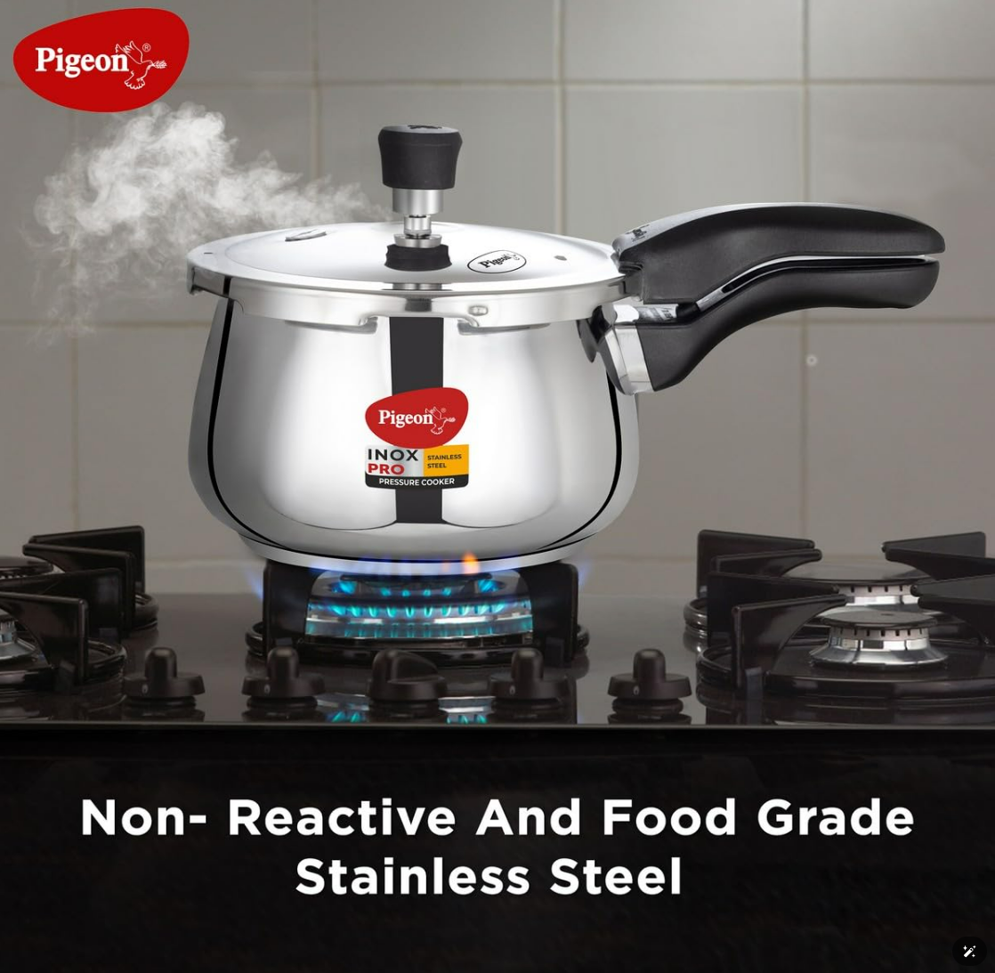 Pigeon Steel JADE Flat Bottom Tope -1300ml Pigeon Steel JADE Flat Bottom Tope -1300ml
