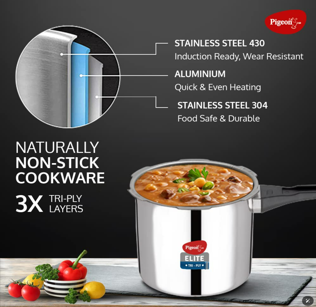 Pigeon Steel EMARALD Copper Bottom Tope-3600ml Pigeon Steel EMARALD Copper Bottom Tope-3600ml