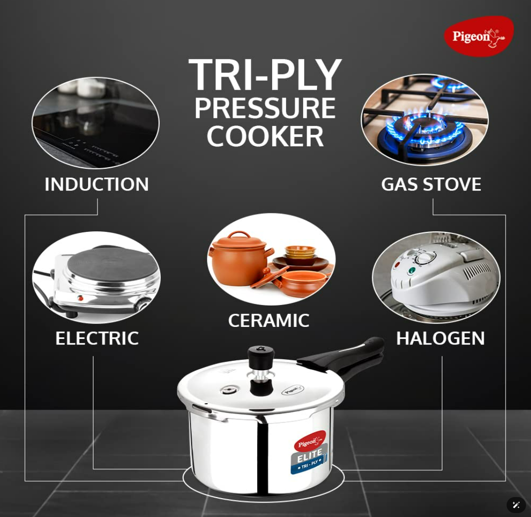 Pigeon Steel EMARALD Copper Bottom Tope-3600ml Pigeon Steel EMARALD Copper Bottom Tope-3600ml