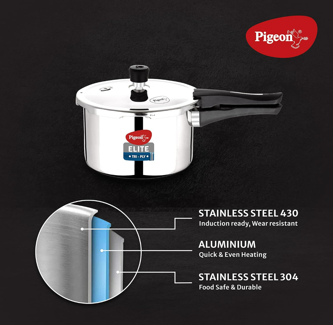 Pigeon Steel EMARALD Copper Bottom Tope-1300ml Pigeon Steel EMARALD Copper Bottom Tope-1300ml
