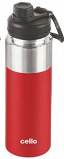Cello Duro Tuff Series Sprint Double Walled Stainless Steel Bottle with DTP Coating, 850 ml Flask Cello Duro Tuff Series Sprint Double Walled Stainless Steel Bottle with DTP Coating, 850 ml Flask