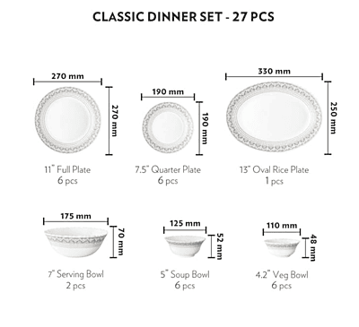 BOROSIL 9 PC D/SET