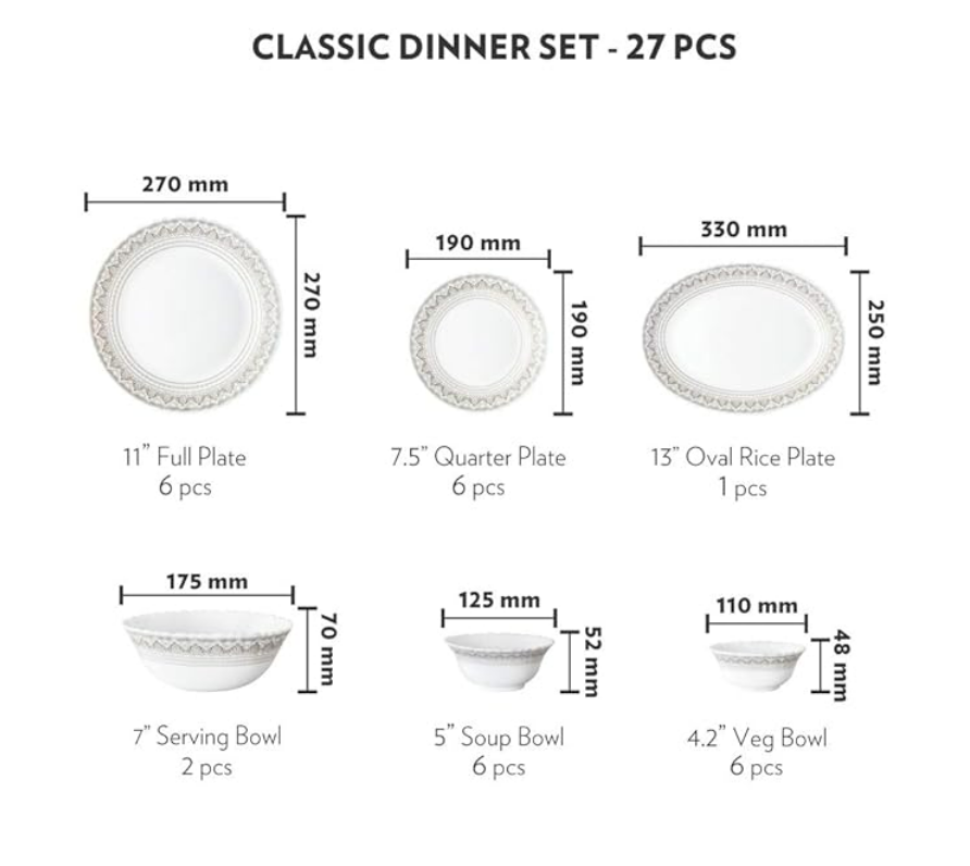 BOROSIL 9 PC D/SET