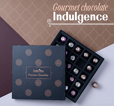 Cookie Man Premium 25 moulded chocolates Gift Box Cookie Man Premium 25 moulded chocolates Gift Box