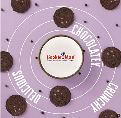 CookieMan Double Choc Chip Cookies-200g CookieMan Double Choc Chip Cookies-200g