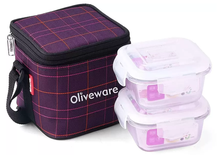 Olive ware Feast Glass Lunch Box Olive ware Feast Glass Lunch Box