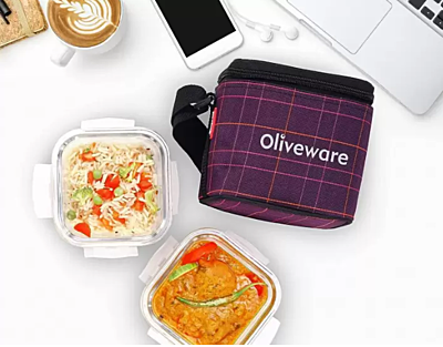 Olive ware Feast Glass Lunch Box Olive ware Feast Glass Lunch Box