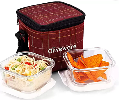 Olive ware Feast Glass Lunch Box Olive ware Feast Glass Lunch Box