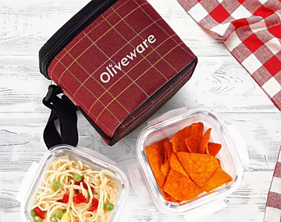 Olive ware Feast Glass Lunch Box Olive ware Feast Glass Lunch Box