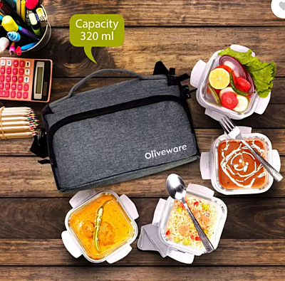 Olive ware Elite Glass Lunch Box Olive ware Elite Glass Lunch Box