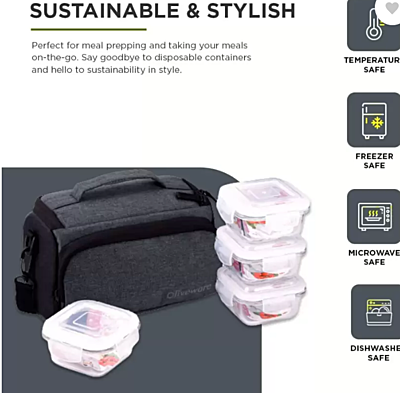 Olive ware Elite Glass Lunch Box Olive ware Elite Glass Lunch Box