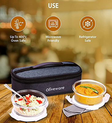 Olive ware pepper Glass Lunch Box Olive ware pepper Glass Lunch Box