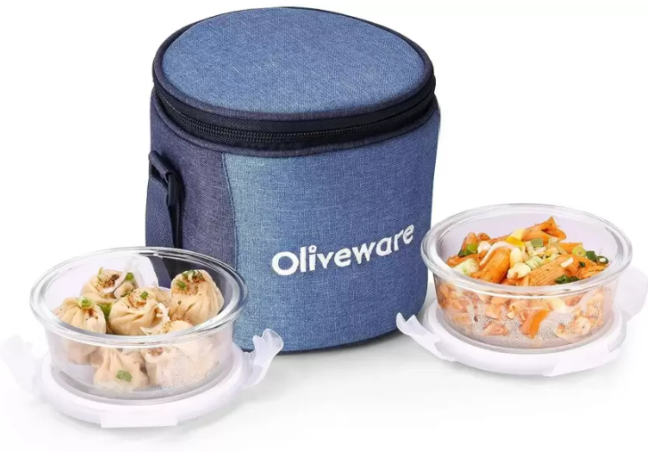 Olive ware Lily Glass Lunch Box Olive ware Lily Glass Lunch Box