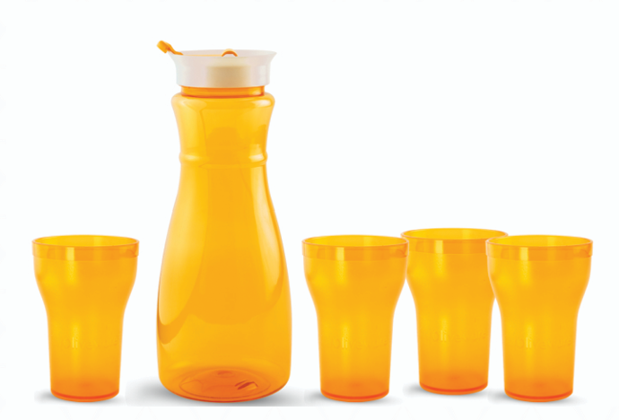 Olive ware King Jug With 4 Glasses 1000ML Olive ware King Jug With 4 Glasses 1000ML