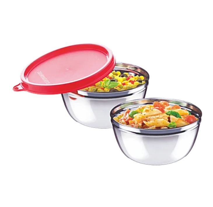 Signora Ware Amour Collection Mixing Bowl Steel Set/2 Signora Ware Amour Collection Mixing Bowl Steel Set/2