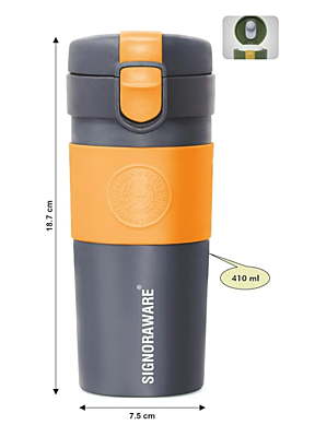 Signora ware Elite Vacuum Insulated Steel Mug, 410 ML
