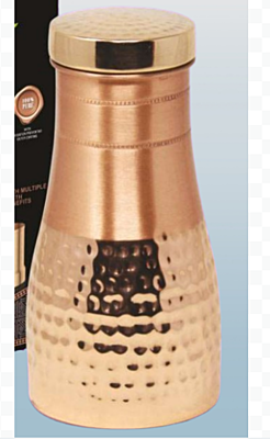 Signora ware pure Heal Damaru Copper Bottle, 1000ML