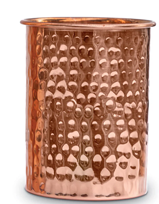 Signora ware Damaru Copper water bottle With 2 Glass Set(Hammered) Signora ware Damaru Copper water bottle With 2 Glass Set(Hammered)