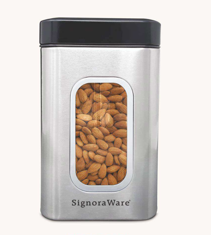 "Signora Ware Modular Steel Container  (Window Square Matt) 1.8 Liters