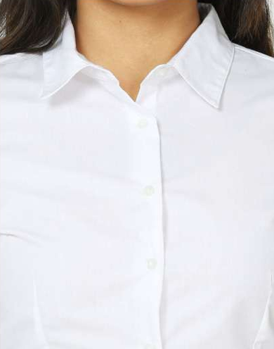 VANHEUSEN WOMENS SHIRT CVC BLUE & WHITE VANHEUSEN WOMENS SHIRT CVC BLUE & WHITE