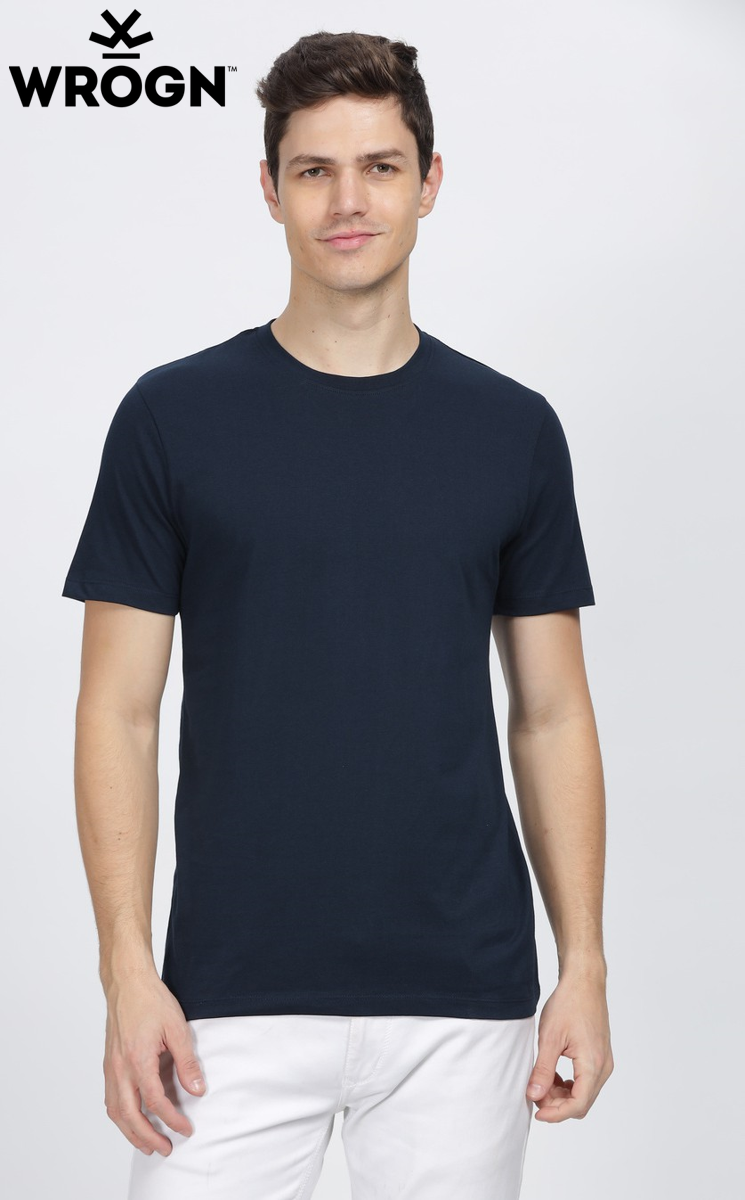 Wrongn Casual Round Neck T- Shirt Wrongn Casual Round Neck T- Shirt