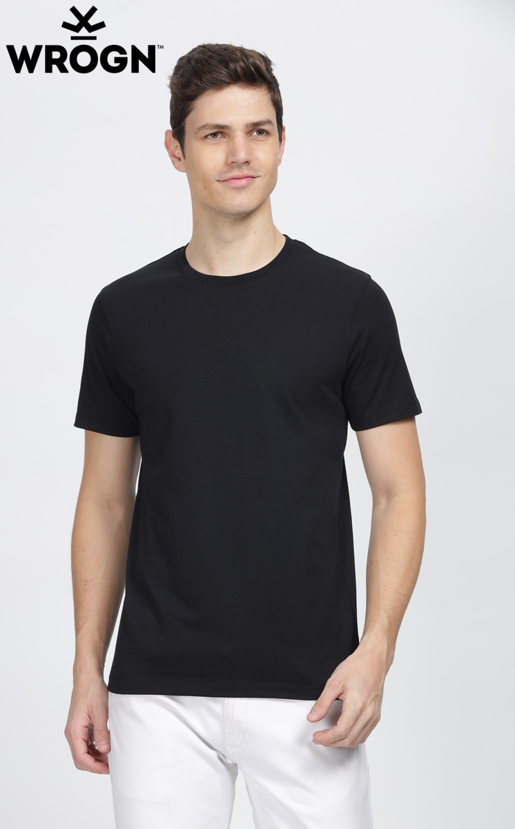 Wrongn Casual Round Neck T- Shirt Wrongn Casual Round Neck T- Shirt