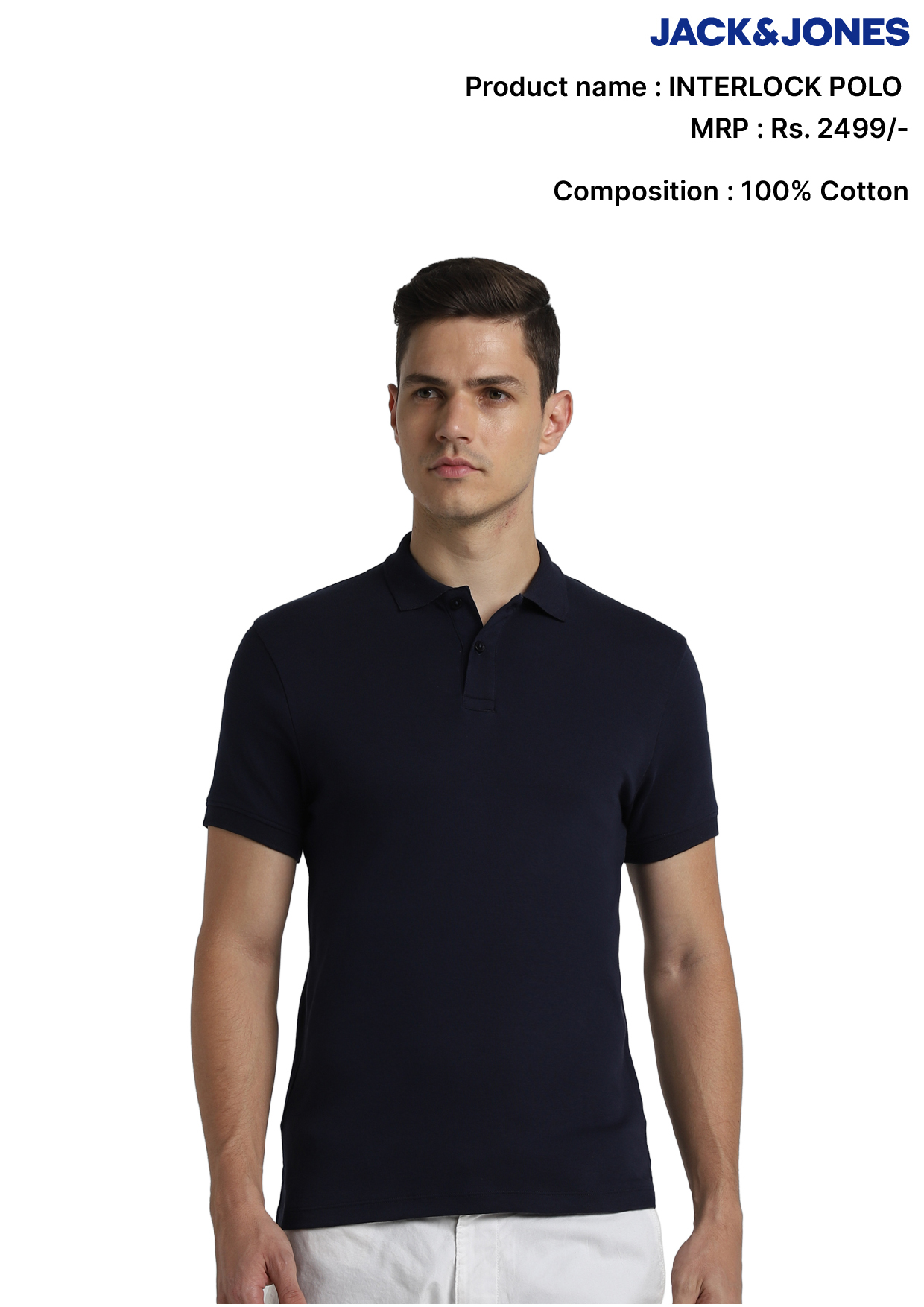 Jack & Jones Interlock Polo T- Shirt Jack & Jones Interlock Polo T- Shirt